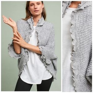 Anthropologie MOTH Rocia Ruffled Cardigan
